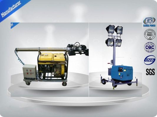 چین Construction Mobile Light Tower High Performance with LED lighting , Hand Push تامین کننده