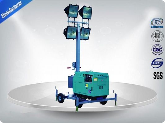 60Hz  Single Phase Portable Mobile Light Tower Rental With Diesel Generator تامین کننده