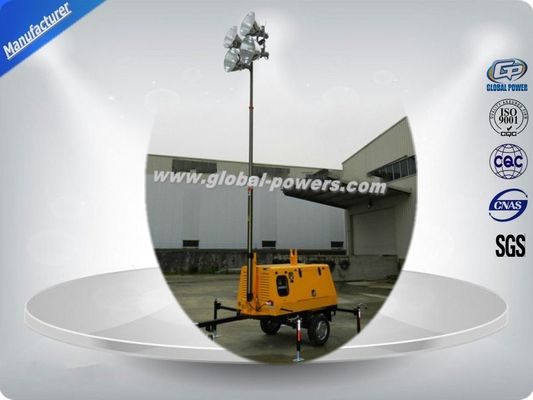 30Kw , 40Kw Power Towable Mobile Light Tower Soundproof With Metal Mast تامین کننده